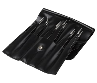 Product image for Kit of 6 ESD epoxy coated tweezers