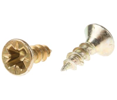 Product image for 3.5X12 POZI CSK  WOODSCREW ZINC & YELLOW