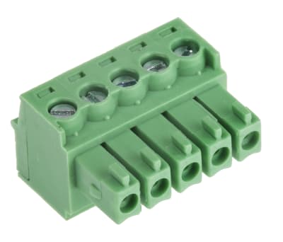 Product image for 3.5mm pluggable terminal block, plug, 5P