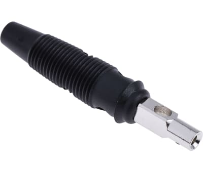 Product image for Hirschmann Test & Measurement Black Male Banana Plug - Screw Termination, 60V dc, 16A