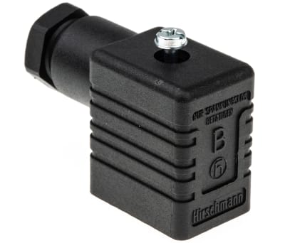 Product image for Hirschmann, GM 2P+E DIN 43650 B, Female Solenoid Valve Connector, 250 V ac/dc Voltage