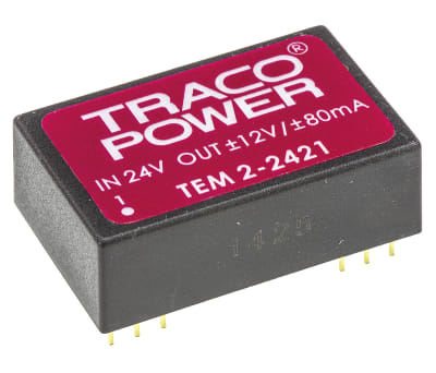 Product image for TEM22421 regulated DC-DC,+/-12V 2W