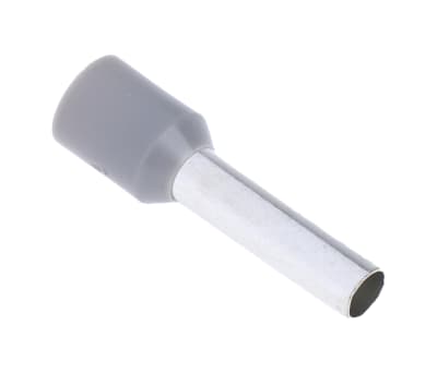 Product image for Grey insulated bootlace ferrule,12mm pin