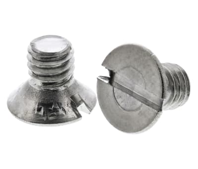 Product image for A4 s/steel slotted csk head screw,M4x6mm