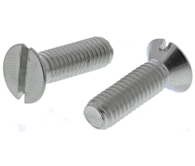 Product image for A4 s/steel slot csk head screw,M6x20mm