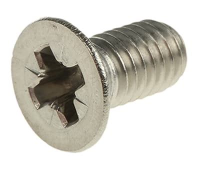 Product image for A4 s/steel cross csk head screw,M6x12mm