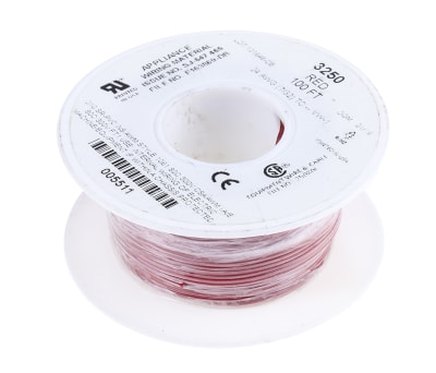 Product image for Wire 24 AWG 300V UL1061 Red 30m