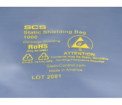 Product image for SHIELD BAG,METAL-IN 200X255MM, 100EA