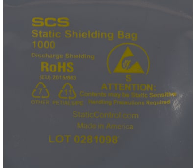 Product image for SHIELD BAG,METAL-IN ZIP, 102X102MM,100EA