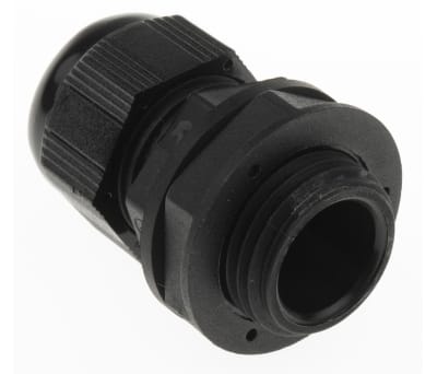 Product image for CABLE GLAND NPT1/2 BLACK WITH LOCKNUT