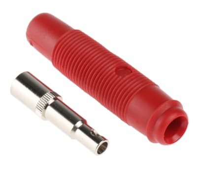 Product image for Red in-line socket,4mm