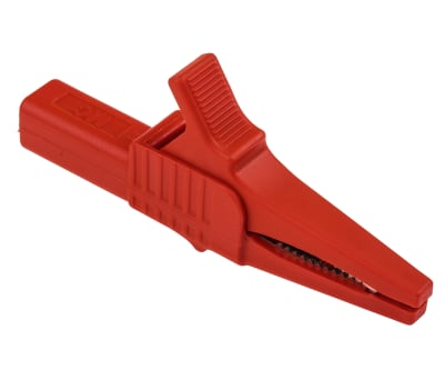 Product image for Staubli Crocodile Clip, Brass Contact, 32A, Red