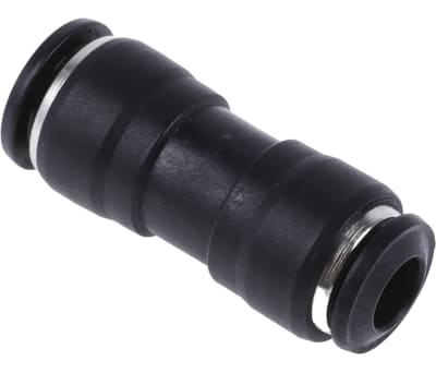 Product image for RS PRO Tube-to-Tube Pneumatic Straight Tube-to-Tube Adapter, Push In 8 mm to Push In 6 mm