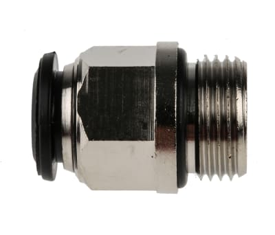 Product image for RS PRO Threaded-to-Tube Pneumatic Fitting, G 3/8 to, Push In 10 mm, 20 bar