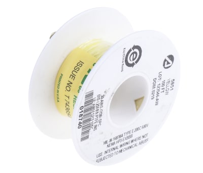 Product image for Wire 30AWG 600V UL1213 Yellow 30m