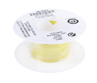 Product image for Wire 30AWG 600V UL1213 Yellow 30m