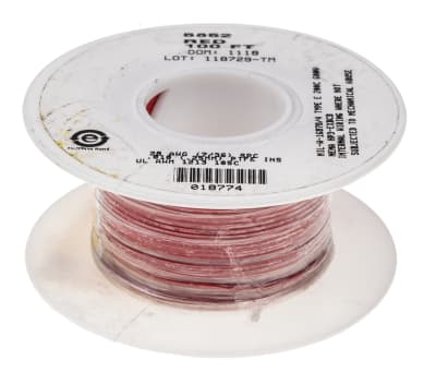 Product image for Wire 28AWG 600V UL1213 Red 30m