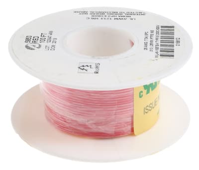 Product image for Wire 26AWG 600V UL1213 Red 30m