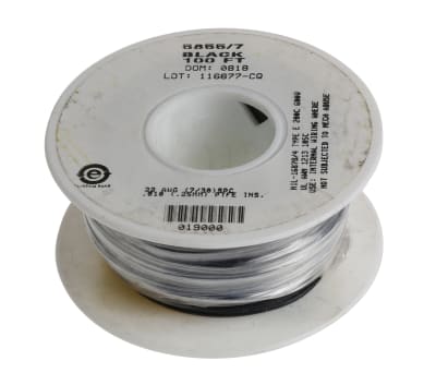 Product image for Wire 22AWG 600V UL1213 Black 30m