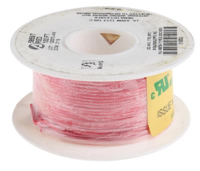 Product image for Wire 22AWG 600V UL1213 Red 30m