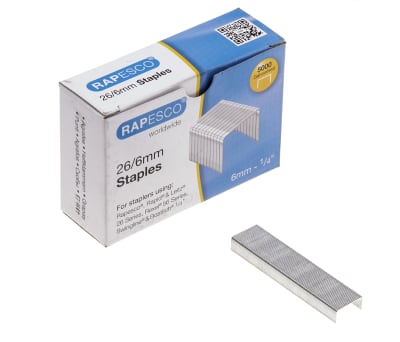 Product image for RAPESCO 26/6MM GALVANISED STAPLES BOX OF
