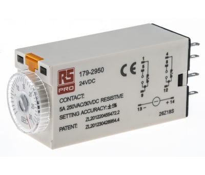 Product image for Analogue Time Relay. 8 pin DPCO