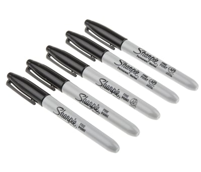 Product image for SHARPIE PERMANENT MARKER BLACK FINE BLIS