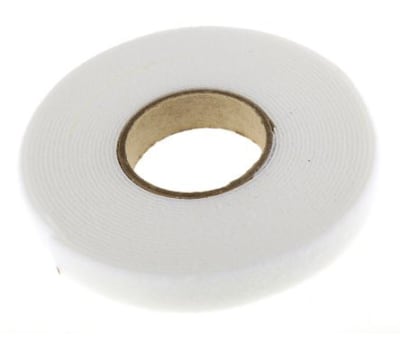 Product image for White hook & loop reel,5m x 16mm reel