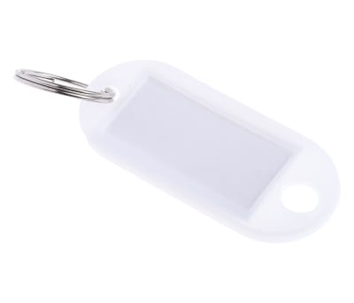 Product image for WHITE PLASTIC KEY CHAIN