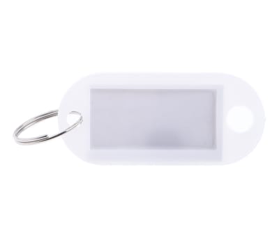 Product image for WHITE PLASTIC KEY CHAIN