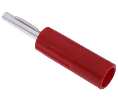 Product image for RED NICKEL PLATED 4MM BANANA PLUG SOLDER