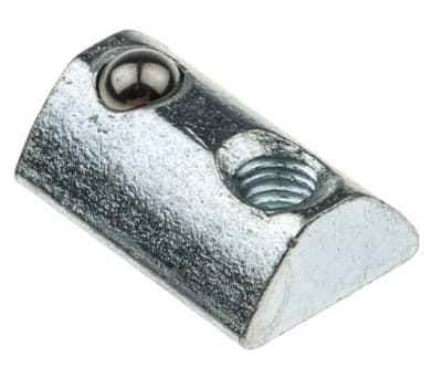 Product image for Roll-in T slot nut with spring loaded ba