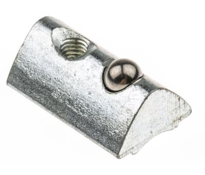 Product image for Roll in T slot nut with spring loaded ba