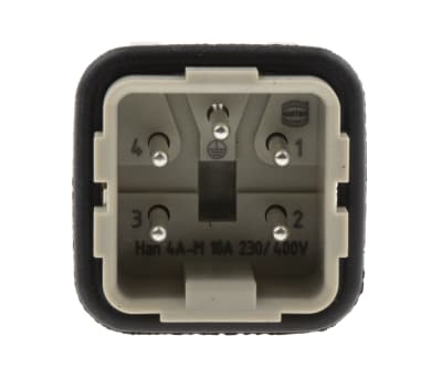 Product image for Han(R) A 4P+E pin insert,10A 230/400V