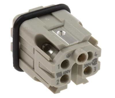 Product image for Han(R) A 4P+E pin insert,10A 230/400V