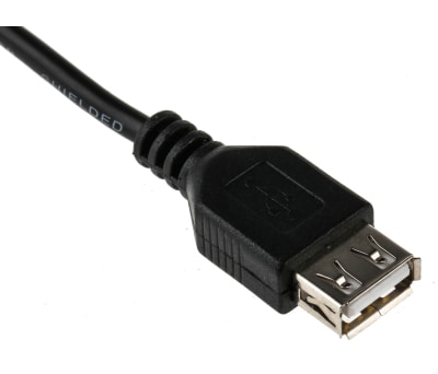 Product image for RS PRO Male USB A to Female USB A USB Cable, 120mm