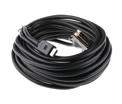 Product image for 10mtr DVI-D M - HDMI M Cable - Black