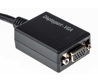 Product image for 15cm Display Port M - VGA F Adaptor - Bl