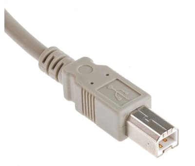 Product image for 1mtr USB 2.0 A M - B M Cable - Beige