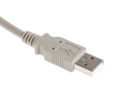 Product image for 1mtr USB 2.0 A M - B M Cable - Beige