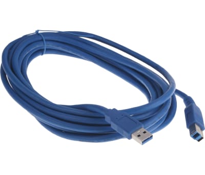 Product image for 5mtr Usb 3.0 A M - B M Cable - Blue