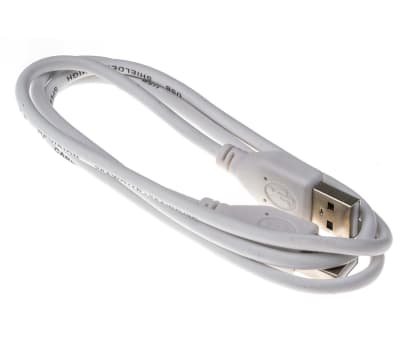 Product image for 1mtr USB 2.0 A M - A M Cable - White