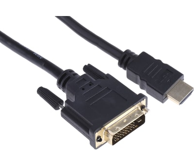 Product image for 1mtr HDMI M - DVI-D M Cable - Black