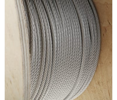 Product image for RS PRO Stainless Steel Wire Rope, 75m