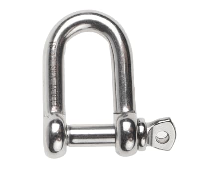 Product image for S/steel D shackle with screw pin,8mm