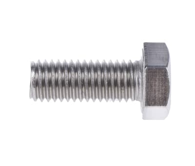 Product image for Plain Stainless Steel Hex Hex Bolt, M12 x 30mm