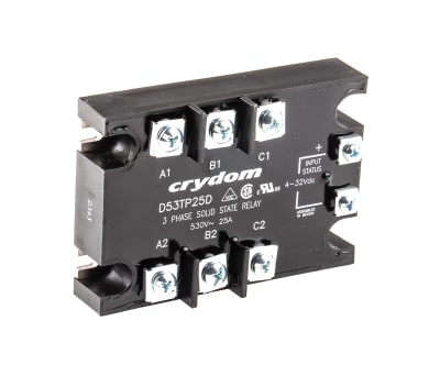 Product image for 3PHASE SOLID STATE RELAY,25A 48-530VAC