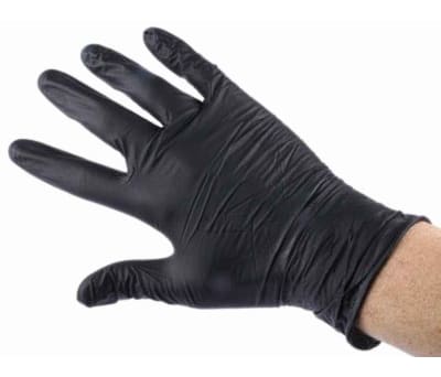 Product image for Powder Free Nitrile Gloves Black S