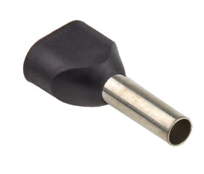 Product image for Black 2 entry bootlace ferrule,1.5sq.mm