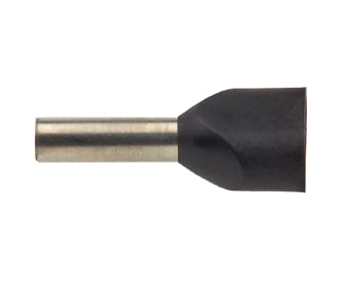 Product image for Black 2 entry bootlace ferrule,1.5sq.mm